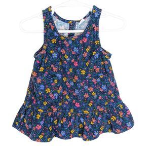Old Navy Baby Girl Cottagecore Corduroy Dress 6-12 Months Heart Pockets Floral